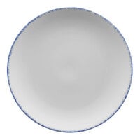 International Tableware Provincial 10" Sponged Blue Porcelain Coupe Plate - 24/Case