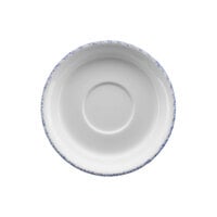 International Tableware Provincial 6 1/8" Sponged Blue Porcelain Saucer - 36/Case
