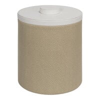 room360 Belize 3.5 Qt. Dune Faux Shagreen Ice Bucket with Faux Leather White Lid RIB052BEL21