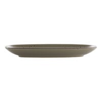 International Tableware Splash 9" x 4 3/8" Green Smoke Rectangular Stoneware Platter - 24/Case