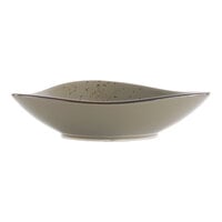 International Tableware Splash 12.5 oz. Green Smoke Triangular Stoneware Pasta / Salad Bowl - 24/Case
