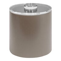 room360 London 3.5 Qt. Stone Faux Leather Ice Bucket with Acrylic Lid RIB020BEL21