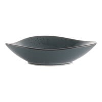 International Tableware Splash 12.5 oz. Lunar Blue Triangular Stoneware Pasta / Salad Bowl - 24/Case
