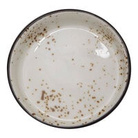 International Tableware Splash 2 oz. Creme Stoneware Sauce Dish - 36/Case
