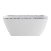 International Tableware Provincial 6 oz. Sponged Blue Square Porcelain Fruit Dish - 36/Case
