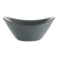 International Tableware Splash 12 oz. Lunar Blue Oval Stoneware Soup Bowl - 24/Case