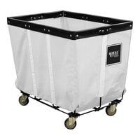 Royal Basket Trucks Canvas Permanent Liner Basket Truck with Steel Base and 2 Rigid / 2 Swivel Casters