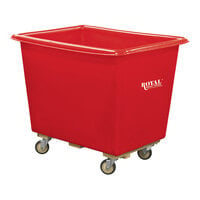 Royal Basket Trucks Red Poly Truck with Wood Base