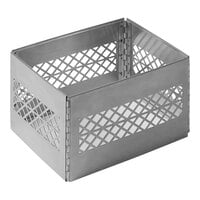 American Metalcraft 12 1/8" x 10" x 8 1/8" 1/2 Size Stainless Steel Collapsible Milk Crate / Riser