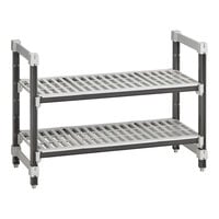 Cambro Camshelving® Elements XTRA 18" Wide 2-Shelf Vented Undercounter Starter Unit with 30'' Posts
