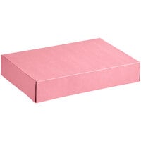 Baker's Lane 12" x 8" x 2 1/4" Pink Auto-Popup Donut / Bakery Box - 10/Pack