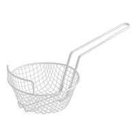 Choice 8" Epoxy-Coated Coarse Mesh Breading Basket with Helper Handle