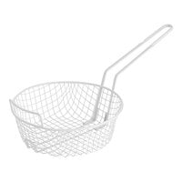 Choice 10" Epoxy-Coated Coarse Mesh Breading Basket with Helper Handle