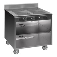 Spring USA BOH-1800C BOH Series 36" Mobile Induction Cooking Cart with 4 Ranges - 110-120V; 7.2 kW