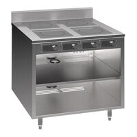 Spring USA BOH-3500 BOH Series 36" Slide-In Induction Cooking Cabinet with 4 Ranges - 208-240V; 14 kW