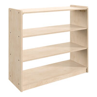 Flash Furniture Bright Beginnings 31 1/2" x 31 1/2" Wooden 3-Shelf Open Storage Unit
