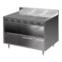 Spring USA 987BOH26006 BOH Series 48" Slide-In Induction Cooking Cabinet with 6 Ranges - 208-240V; 15.6 kW