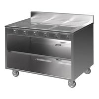 Spring USA BOH-2600C-6 BOH Series 48" Mobile Induction Cooking Cart with 6 Ranges - 208-240V; 15.6 kW