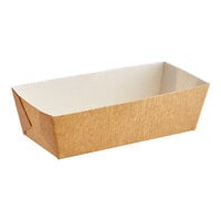 Tielman Bake-Well 1.5 lb. Corrugated Kraft Paper Bread Loaf Mold - 800/Case