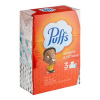 Puffs Basic 180 Sheet 3-Pack 2-Ply Facial Tissue Box - 24/Case