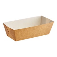 Tielman Bake-Well 1 lb. Corrugated Kraft Paper Bread Loaf Mold - 720/Case
