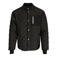 RefrigiWear Men's Black Insulated Diamond Quilted Jacket