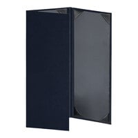 H. Risch, Inc. Oakmont Blue 3-Panel Menu Cover with Album Style Corners