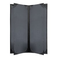 H. Risch, Inc. Oakmont Black 6-Panel Menu Cover with Album Style Corners