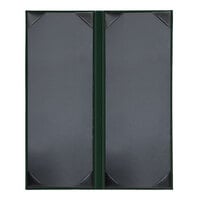 H. Risch, Inc. Oakmont Green 2-Panel Menu Cover with Album Style Corners