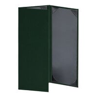 H. Risch, Inc. Oakmont Green 3-Panel Menu Cover with Album Style Corners