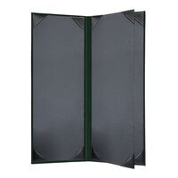 H. Risch, Inc. Oakmont Green 4-Panel Menu Cover with Album Style Corners