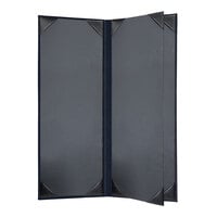 H. Risch, Inc. Oakmont Blue 4-Panel Menu Cover with Album Style Corners