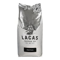 Lacas Coffee Dark Note Whole Bean Coffee 5 lb. - 4/Case