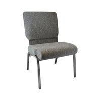 Flash Furniture Advantage 20 1/2" Charcoal Church Chair with Black Frame