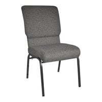 Flash Furniture Advantage 18 1/2" Charcoal Church Chair with Black Frame