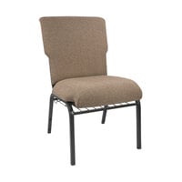Flash Furniture Advantage Discount 21" Mixed Tan Church Chair with Brown Frame
