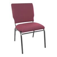 Flash Furniture Advantage 18 1/2" Maroon Multipurpose Church Chair with Black Frame