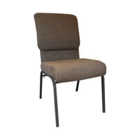 Flash Furniture Advantage 18 1/2" Java Church Chair with Black Frame