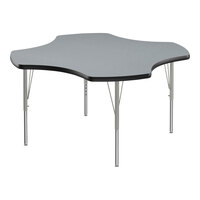 Correll Deluxe 48" Clover Gray Granite 19"-29" Adjustable Height High-Pressure Laminate Top Activity Table