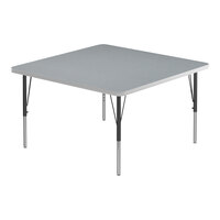 Correll Deluxe Square Gray Granite 19"-29" Adjustable Height High-Pressure Laminate Top Activity Table