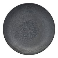 Reserve by Libbey Ignea 11 1/4" Black Matte Porcelain Coupe Plate - 12/Case