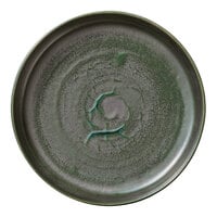 Heart & Soul Perfect Match 9 1/2" Avocado Porcelain Deep Raised Rim Plate - 6/Case