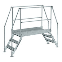 Vestil 23 1/2" x 60" Galvanized Steel Crossover Ladder - 500 lb. Capacity