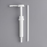 Choice 0.2 oz. Plastic Condiment Pump with 11" Trimmable Dip Tube