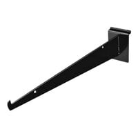 12" Black Steel Shelf Bracket for Slatwall Shelves