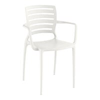 Lancaster Table & Seating Sol White Resin Arm Chair