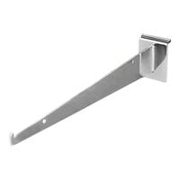 12" Chrome Steel Shelf Bracket for Slatwall Shelves