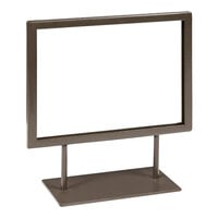 Econoco Linea 5 1/2" x 7" Bronze Metal Sign Holder with Flat Base LNSH4A