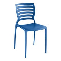 Lancaster Table & Seating Sol Blue Resin Side Chair