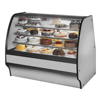True TGM-R-59-SC/SC-S-S 59 1/4" Curved Glass Stainless Steel Refrigerated Bakery Display Case with Stainless Steel Interior